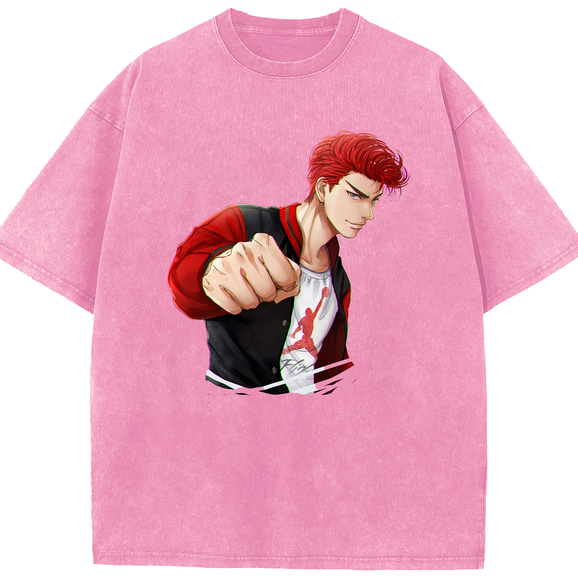 （画像用） SLAM DUNK／スラムダンク 綿100% ヴィンテージ風 半袖Tシャツ（フロントプリント）